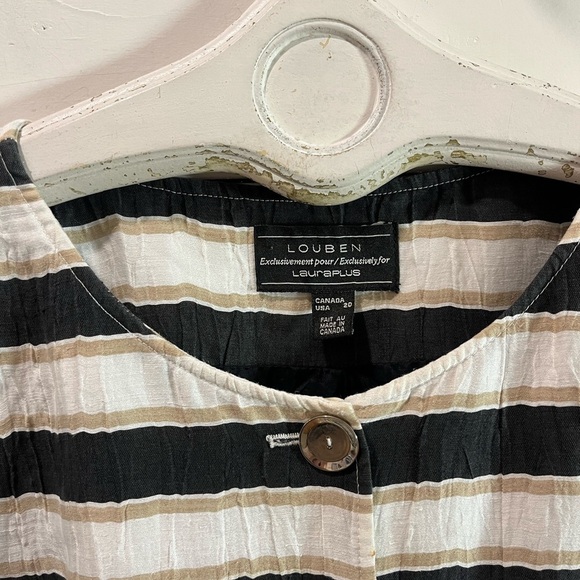 🖤LOUBEN for Laura Plus – Striped Button-Up Jacket (20W) - Picture 8 of 15